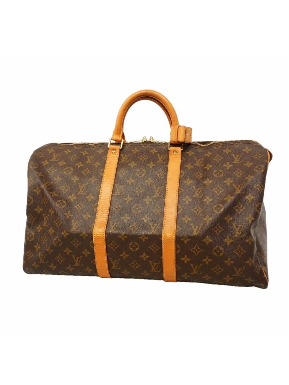 Louis Vuitton Boston Bag Monogram Keepall 50 Brown